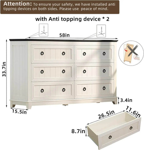 Farmhouse 3 - Piece Dresser And Nightstand Set - XMSJ - Sleep Galleria