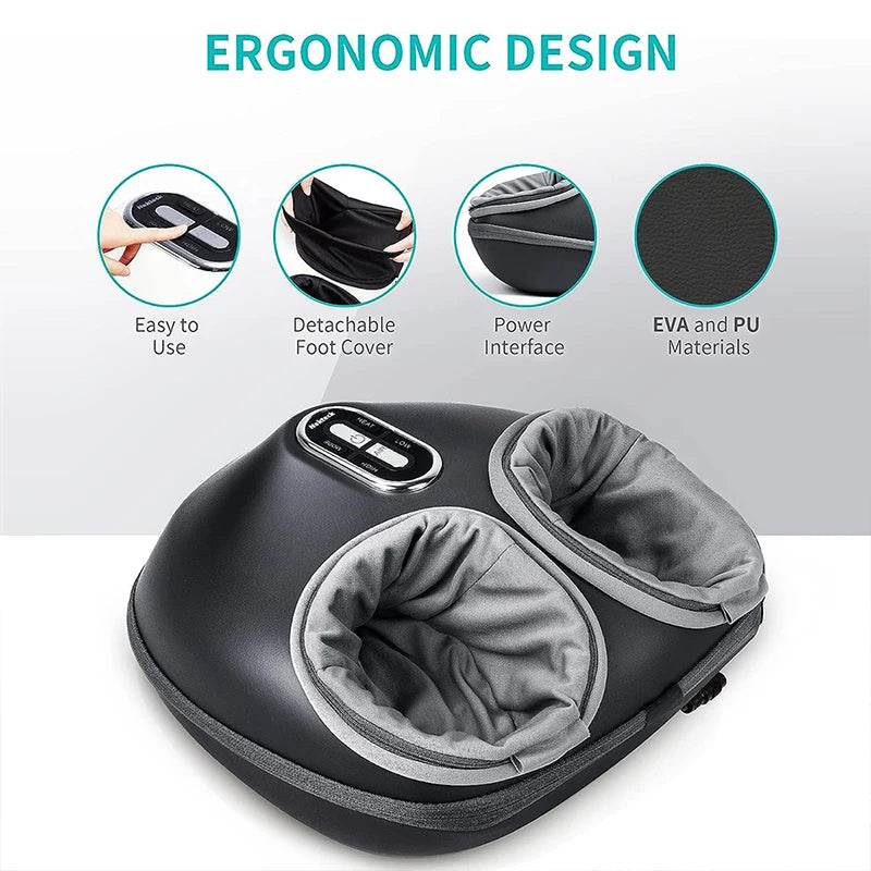 Electric Foot Massager Heating Air Compression Shiatsu Therapy - Sleep Galleria