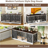 Double Dog Crate Furniture Heavy Duty Chew-Resistant Indoor