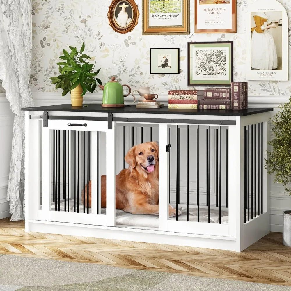 Extra Large Indoor Heavy Duty Furniture-Style Dog Crate