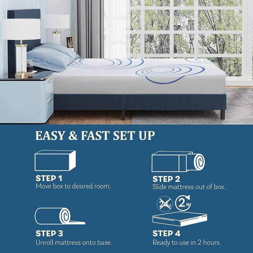 Medium Charcoal Gel Memory Foam Mattress - XMSJ - Sleep Galleria