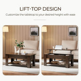 Lift - Top Coffee Table with Storage Shelf - Nocturne - Sleep Galleria