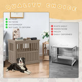 Lockable Resin Dog Crate End Table Nightstand