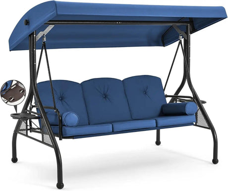 3 - Seat Outdoor Porch Swing with Canopy - XMSJ - Sleep Galleria