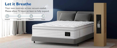 Medium Hybrid Gel Memory Foam Pocket Spring Mattress - BedStory - Sleep Galleria
