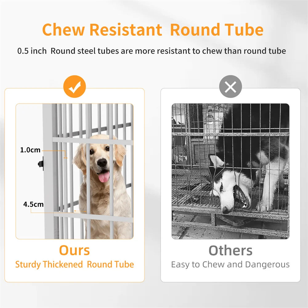 Multifunctional Wooden Dog Crate With Removable Tray