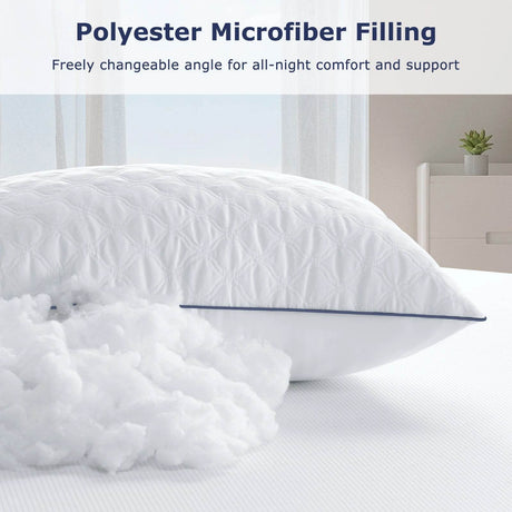 Pair of Soft Polyester Neck Support Pillows - BedStory - Sleep Galleria