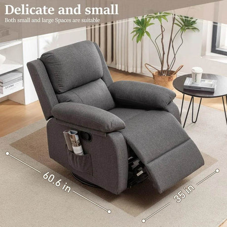 360 - Degree Swivel Rocker Recliner Chair - Calmora - Sleep Galleria