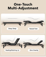 Adjustable Metal Bed Frame with Wireless Remote Control - XMSJ - Sleep Galleria