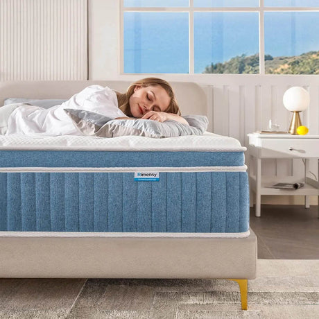 12/14 Inch HybridFullKingQueen Mattress in a Box, Gel Memory Foam Mattress, Individually Wrapped Pocket Coils Innerspring Mattre - Sleep Galleria