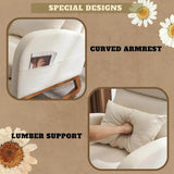 Beige Linen Upholstered Nursery Rocking Chair - Sleep Galleria