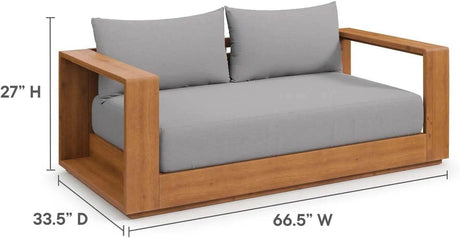 Acacia Wood Outdoor Patio Loveseat - XMSJ - Sleep Galleria