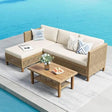 Bohemian Outdoor Wicker Patio Conversation Set - Sleep Galleria