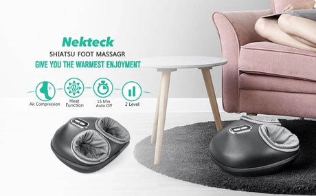 Electric Foot Massager Heating Air Compression Shiatsu Therapy - Sleep Galleria