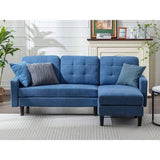 Convertible Modern Linen Fabric L - Shaped Sectional Sofa - Calmora - Sleep Galleria