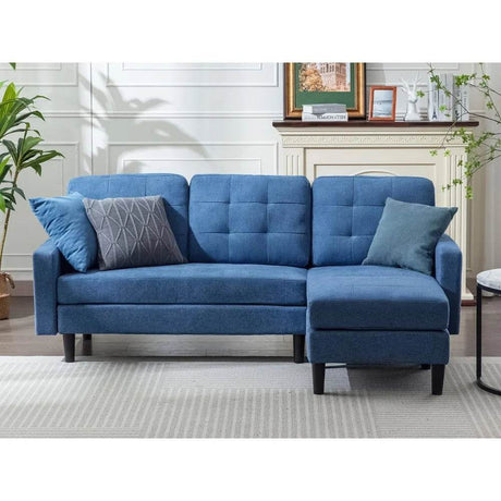 Convertible Modern Linen Fabric L - Shaped Sectional Sofa - Calmora - Sleep Galleria