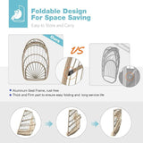 Indoor Outdoor Foldable Egg Swing Chair - XMSJ - Sleep Galleria