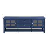 Modern Blue MDF TV Stand With Storage Cabinet - Sleep Galleria