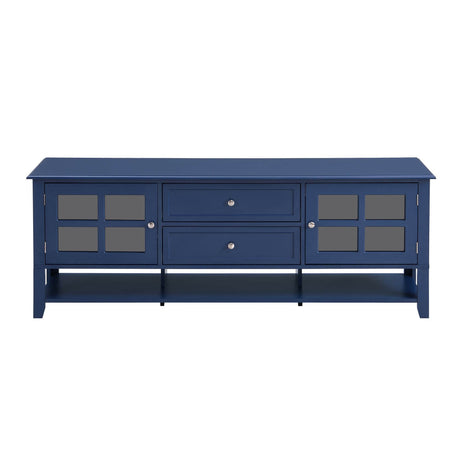Modern Blue MDF TV Stand With Storage Cabinet - Sleep Galleria