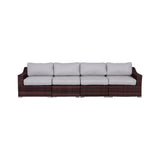 Outdoor 4-Piece Wicker Sectional Seating Group With Cushions