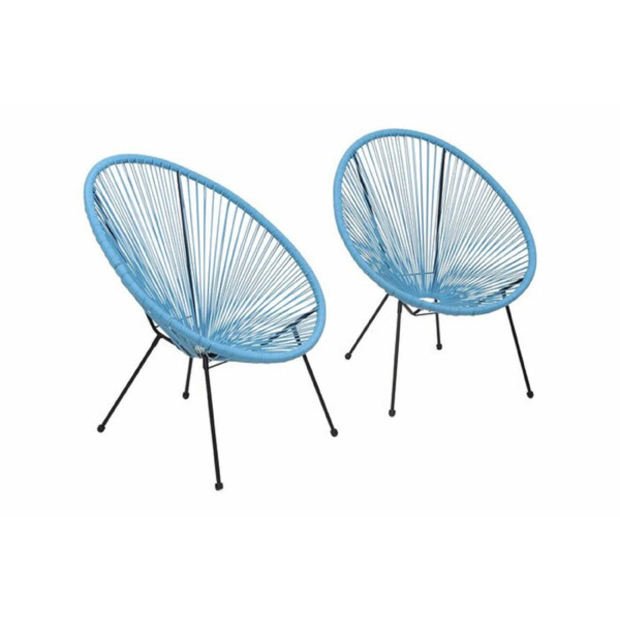 2-Piece Weather-Resistant Steel Outdoor Lounge Chairs Set