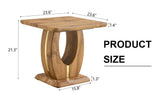 Modern Minimalist Wood Grain MDF Square Coffee Table - Sleep Galleria