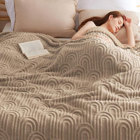 Bedsure Luxury Chunky Corduroy Fleece Sleep Blanket- Ultra Soft, Warm, Cozy Extra Soft Baby Blanket for Sofa, Bed, Nursery Ideal Seasonal Gift Solid Yellow Color,Autumn Lightweight Comforter