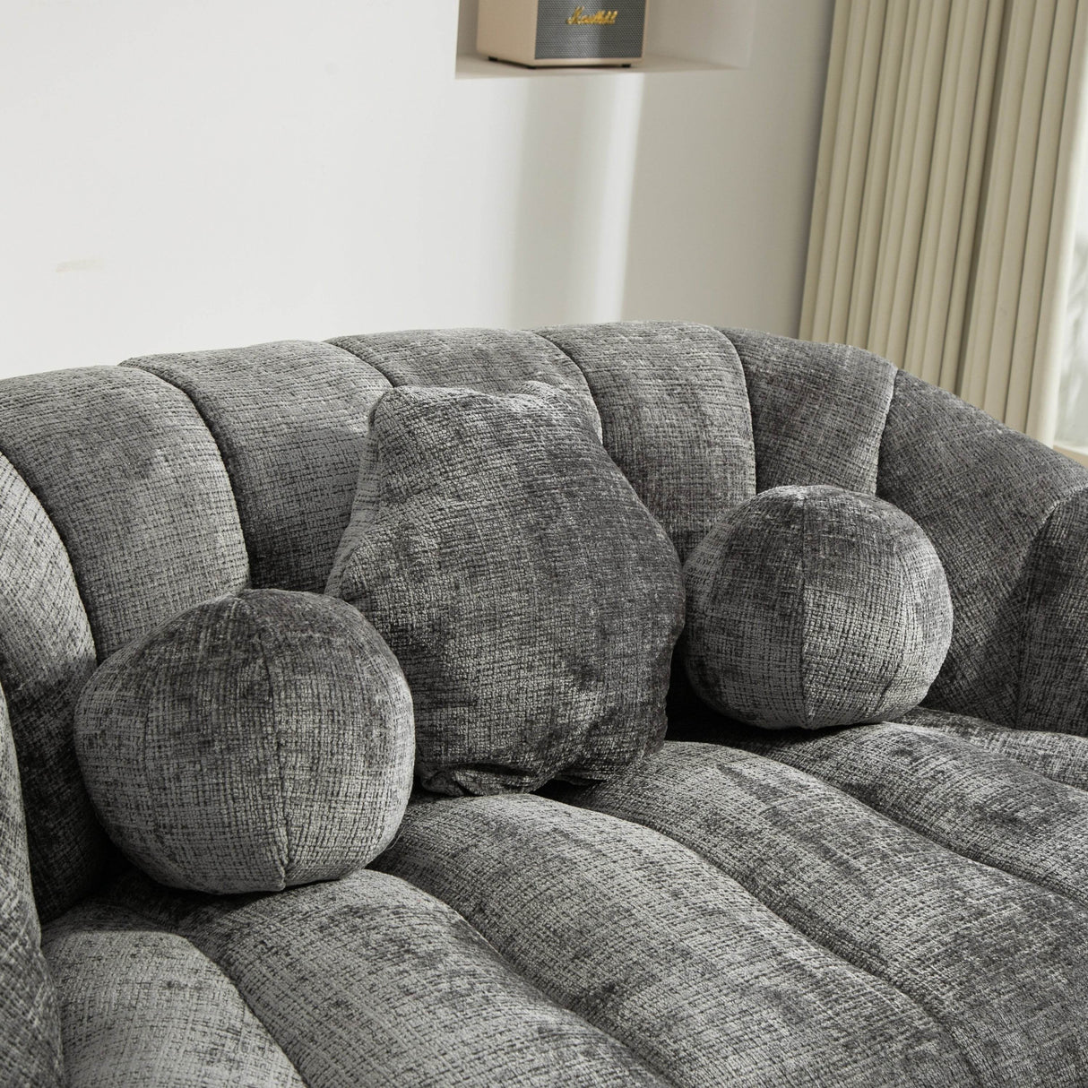 High Density Foam Chenille Bean Bag Lounge Chair - Sleep Galleria
