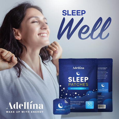 Adellina Sleep Patches for Sleep : Better All Natural Cruelty Free Sleep Aid Alternative 30 Patches Peel Herbal Comfort