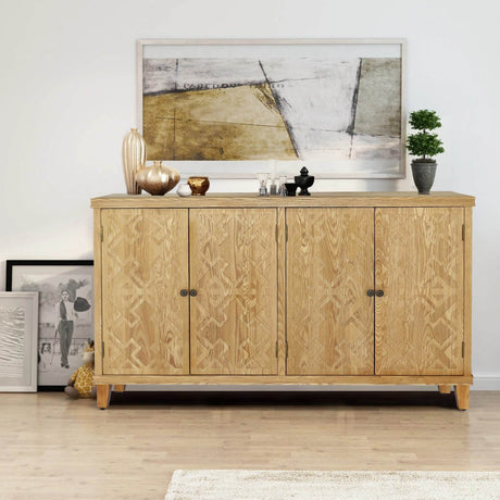 Brown Vintage Corner MDF Accent Storage Cabinet - Sleep Galleria