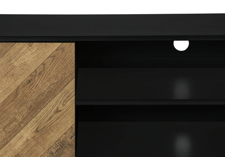 72-Inch Contemporary Brown And Black TV Stand Console - Sleep Galleria