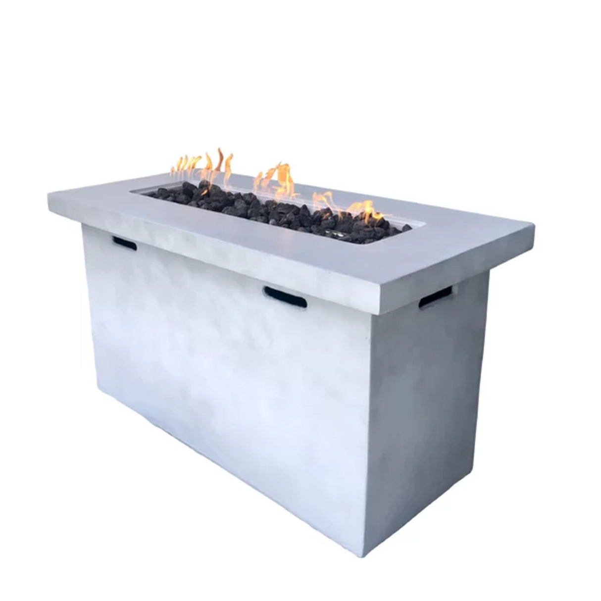 Modern Fiber-Reinforced Concrete Outdoor Propane Fire Pit Table