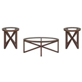 Modern Round Tempered Glass Top Coffee Table - Sleep Galleria
