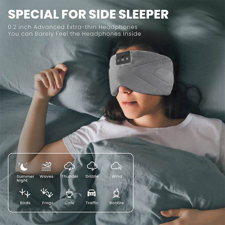 Bluetooth White Noise Sleep Mask With Stereo Sound - Driftwood - Sleep Galleria