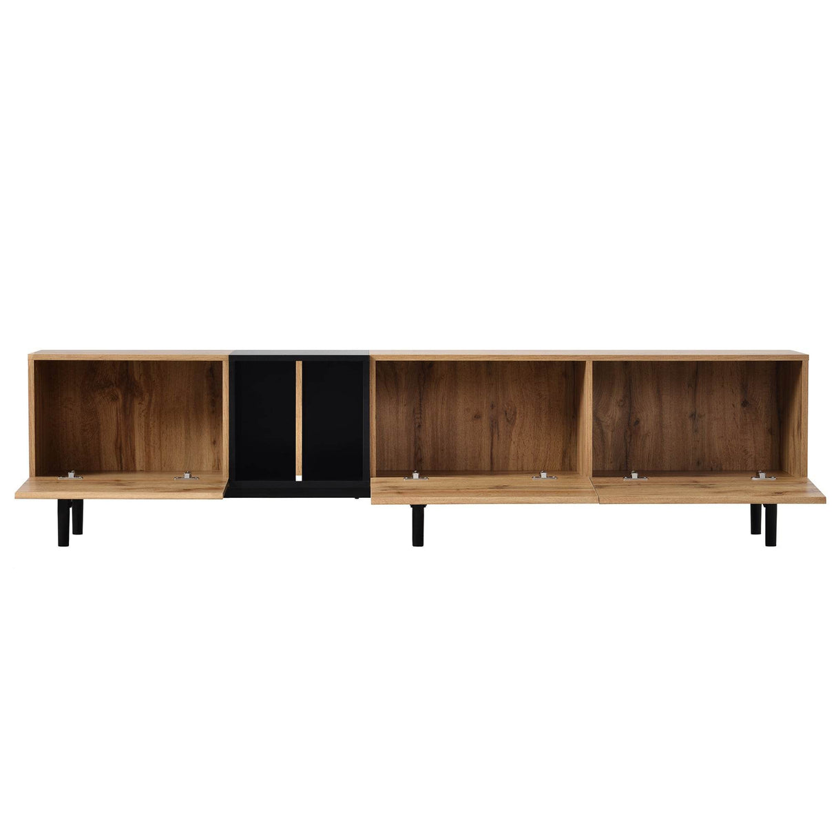 Modern Natural Wood MDF TV Stand Console - Sleep Galleria