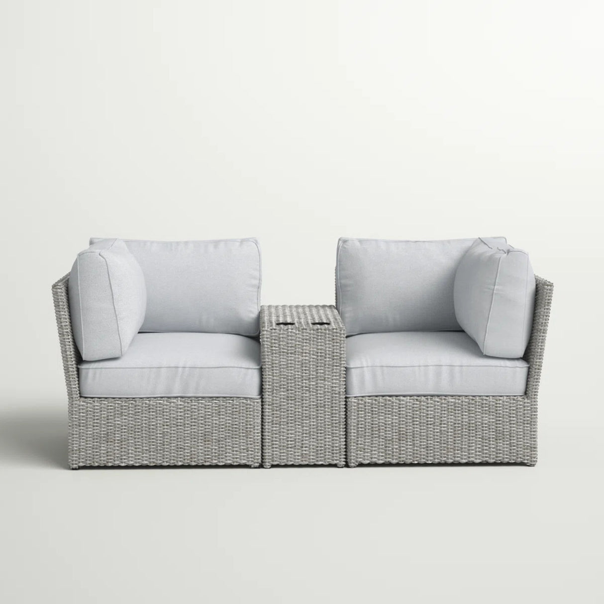 3-Piece Weather-Resistant Wicker Patio Loveseat Seating Set