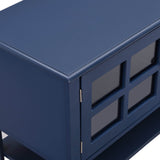 Modern Blue MDF TV Stand With Storage Cabinet - Sleep Galleria