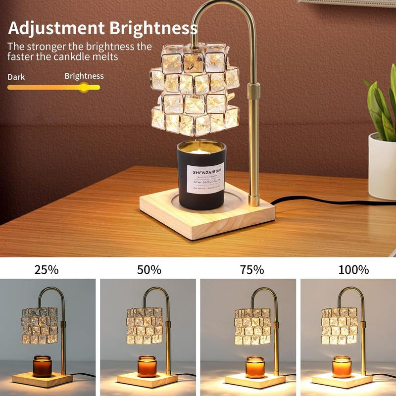 Candle Warmer Lamp with Timer,Electric Candle Warmer Dimmable and Height Adjustable Wax Melt Warmer for Scented Wax Jar Candles,Aromatherapy Decorative Candle Heater Home Fragrance Warmer
