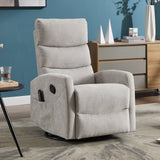 Medium-Firm Heat Massage Recliner Chair With Swivel And Rocker