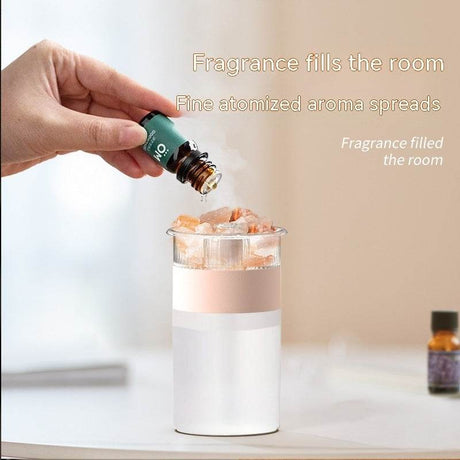 USB Aromatherapy Diffuser with Himalayan Salt Night Light - Calmora - Sleep Galleria