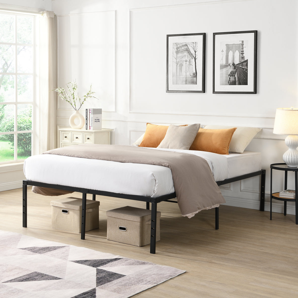 Heavy Duty Metal Full Size Bed Frame