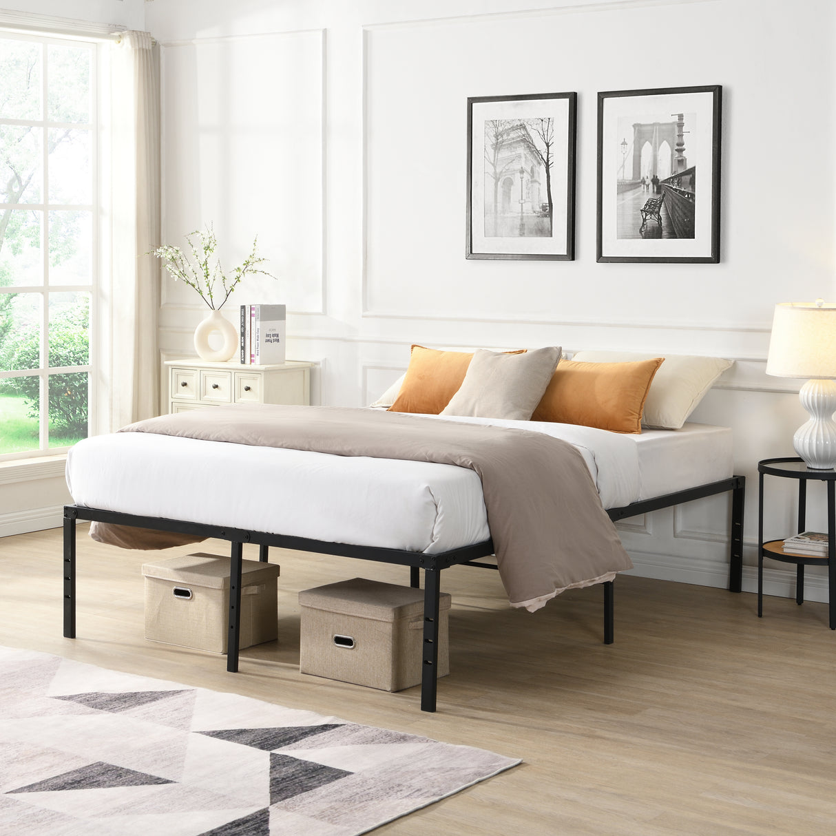 Heavy Duty Metal Full Size Bed Frame