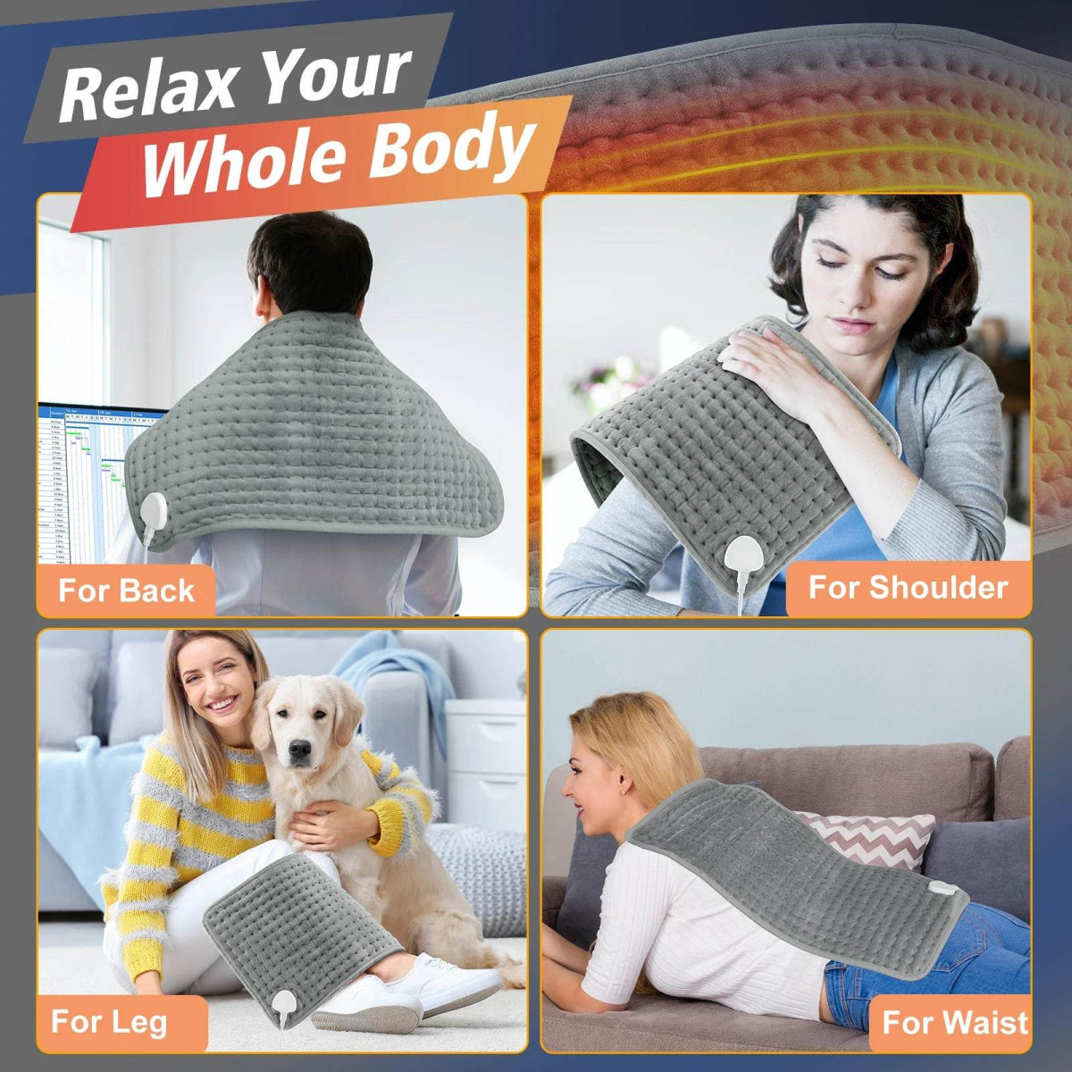 Electric Heated Plush Micro - Plush Heating Pad - AFDEAL - Sleep Galleria