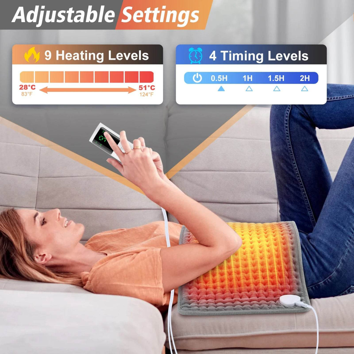 Electric Heated Plush Micro - Plush Heating Pad - AFDEAL - Sleep Galleria