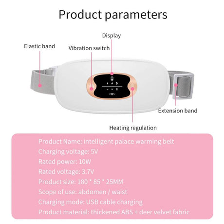 Electric Heating Menstrual Pain Relief Massage Belt - agdoad - Sleep Galleria