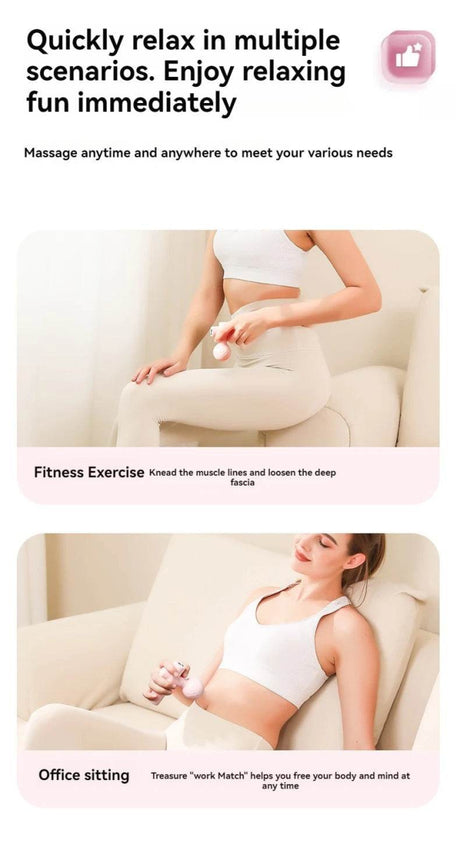 USB Mini Portable Muscle Relaxation Massage Gun Device - AIBOULLY - Sleep Galleria