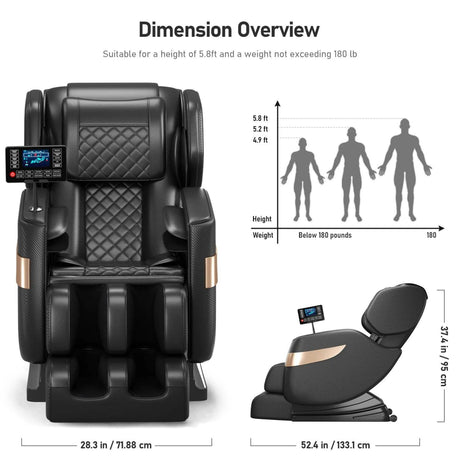 Full Body Zero - Gravity Airbag Heat Therapy Massage Chair - AIVEISI - Sleep Galleria