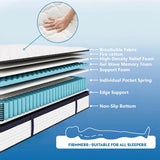 Gel Memory Foam Hybrid Mattress with Pressure Relief and Motion Isolation - Sleep Galleria