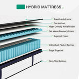 Gel Memory Foam Hybrid Mattress with Pressure Relief and Motion Isolation - Sleep Galleria