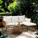 3-Piece Modular L-Shaped Outdoor Patio Furniture Set - Sleep Galleria